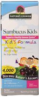 Nature's Answer Bioavailable Sambucus Kids Formula | 4-Fluid Ounces | Kosher Certified Organic Elderberry Syrup | Great Taste & Gluten-Free | Dietary Supplement | No Artificial Preservatives
