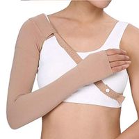 Enshey 30~40 mmHg Post Mastectomy Compression Sleeve Anti Swelling Glove Gauntlet Support Anti Edema Swelling Lymphedema (Right XL)
