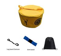POSMA HB010F Golf Hitting Bag Swing Impact Power Smash Bag Training Set with 1pc Golf Arm Band Posture + 1pc Leg Posture Corrector + Cinch Sack Bag