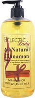 All Natural Cinnamon Massage Oil, 16 oz, 100% Natural Ingredients, With Sweet Almond Oil and Organic Jojoba Oil, Preservative Free