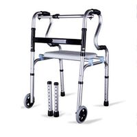 Double Ladder Walking Aids-Folding Drive Healthcare Medical Walking Frame for Elderly, Seniors, Handicap, Disabled Max 180 kg (400 lbs),[Contain Accessory]