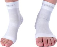 Doc Miller Plantar Fasciitis Socks Medical Grade Compression Foot Sleeves - Ankle Arch & Heel Support Achilles Tendon Support, Heel Spurs Tendonitis, Joint Pain Eases Swelling (White, 3X-Large)