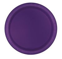 Dark Purple Paper Cake Plates, 8ct