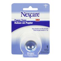 3M Gentle Paper First Aid Tape 1" x 10 yd 1 RL/Pk 2-Tone, Black/Silver (781-1PK)