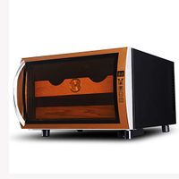 MOSMAT Electric 26 litres Cigar Humidor Cabinet Intelligent Constant Temp and Humidity Cedar Wood Wine Cabinet -Touch Control-Cedar Wood Tray-360°Circulating air Cooling System- Hygrometer