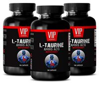 Fat Burning Pills for Men - L-Taurine 500MG - Amino Acid - ANTIOXIDANT - Fat Burning Vitamins - 3 Bottles (300 Capsules)