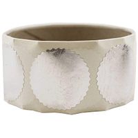 JAM PAPER Circle Label Wafer Seals with Serrated Edges - 1.5 Inch Diameter - Silver - 100 Round Labels/Pack
