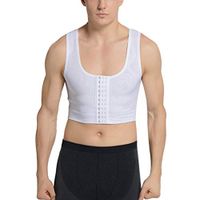 Fine Posture Corrector for Men,Back Brace and Posture Support, Adjustable Shoulder Straps to Relieve Neck, Shoulder and Back Pain Humpback Waist with Straighten (White, L)