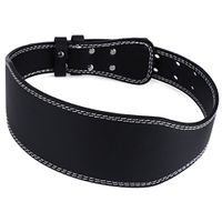 ExhilaraZ Durable Unisex Gym Fitness Sports Waist Supporter Weight Lifting Belt Gravity Training Dumbbell Waistband Black L