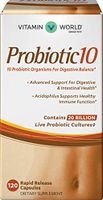 Vitamin World Probiotic 10, 120 Capsules, 20 Billion Cultures, Rapid-Release, Probiotic Supplement, Digestion