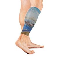 Stretch Sport Calf Sleeve Boat and Dock Protective Guard for Men Women - Best Footless Compression Socks for Shin Splints, Running,Basketball Football (1 Pair)