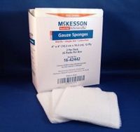 MCKESSON Sponge Dressing Medi-Pak Performance Plus Cotton Gauze 12-Ply 4 X 4" Square (#16-42442, Sold Per Pack)