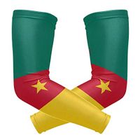 Cameroon Flag 1 Pair UV Protection Cooling Long Sports Arm Sleeve