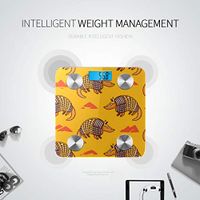 Bluetooth Weight Scales for People Cartoon Cute Retro Romantic Wild Flower Bath Scale Body Fat Composition Monitor Analyzer with Smartphone App for Body Management-396 Lbs