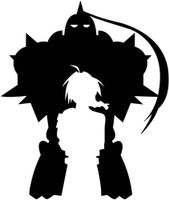 Anime Full Metal Alchemist Alphonse Elric Edward, Black, 8 Inch, Die Cut Vinyl Decal, For Windows, Cars, Trucks, Toolbox, Laptops, Macbook-virtually Any Hard Smooth Surface