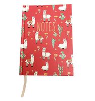 Whimsical Llama's & Cacti Notes Hard Covered with Gilded Lined Pages Novelty Notebook