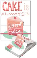 Punch Studio Molly & Rex Bungee Pop-Up Pocket Note Pad (Pink Ombre Cake)