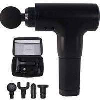 PRACMANU 6 Speeds Muscle Massage Gun Handheld Electric Body Massager Gun Tool Machine Vibration Cordless for Athletes Black