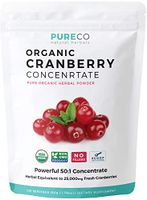 USDA Organic Cranberry Concentrate (50:1) Powder - 500mg is Equivalent to 25,000mg of Fresh Cranberries - For Kidney Cleanse & UTI Support Vitamins - Fruit Extract Supplement - 100 Servings - No Pills