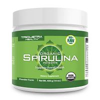 Organic Spirulina Powder: 4 Organic Certifications - Certified Organic by USDA, Ecocert, Naturland & OCIA - Vegan Farming Process, Non-Irraditated, Max Nutrient Density (16 oz.)