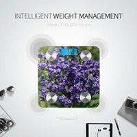 Bluetooth Body Fat Scale Heliotrope Marine Buds Latin Name Heliotropium Smart Wireless Scale with LCD Display Measuring Body Weight Bmi and Health Digital Scale