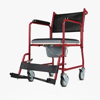 JAD@ Healthcare Folding Portable Fixed Height Mobile Commode and Over Toilet Chair,Shower Chair with Wheels and Brakes Bath