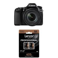 Canon EOS 80D Digital SLR Kit with EF-S 18-135mm Lens + Two 32 GB Memory Cards