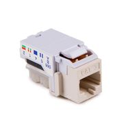 Hellermann Tyton RJ11FC3-W Category 3-6P6C RJ11 USOC Keystone Jack, White