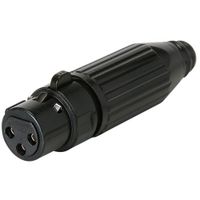 Switchcraft AAA3FBZ 3 Pin XLR Female Silver Pins Black