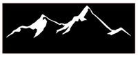 Mountain Vinyl Sticker Decals for Car Bumper Window MacBook pro Laptop iPad iPhone (14" x 3.6", White)