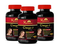 Lower Cholesterol Supplements - Omega 8060 (Fish Oil) - Omega 6 Fatty acids - 3 Bottle 180 Softgels