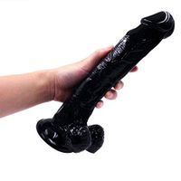 STZDQ Soft Suction 10.23 inch for Men,Non-Electric Massager-Black (Color : Black)