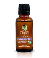 100% Pure USDA Certified Organic Lavender Oil - 1 OZ (30ml) Therapeutic Grade Essential Oil from Paradise Springs
