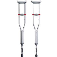 Crutches Adjustable Double Lightweight Non-Slip Walker Suitable for The Elderly and People with Limited Mobility The Maximum Load of 136 kg Silver