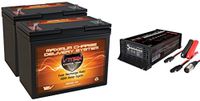 Qty 2 MB96-60 + BC2410XMA 24V 10A Smart Charger Group 22NF AGM 12V 60ah Replacement Batteries Compatible with Pride SC900 Maxima 3-Wheel Wheelchair