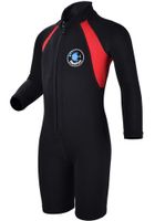 REALON Kids Wetsuit Shorty Boys Girls 3mm Neoprene One Piece Thermal Swimsuit 2mm Warm Full Long Sleeve Wet Suits Cover Toddler Child Junior Youth Swim Surf Dive (Sleeves Elastane 2mm Girls Boys, XS)