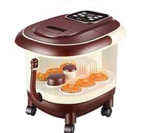 AYMMY Foot Tub Intelligent Start Electric Massage Bubble Impact Foaming Basin Automatic Heating Massage Foot Bath Barrel