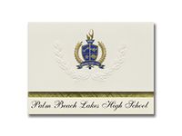 Signature Announcements Palm Beach Lakes High School (West Palm Beach, FL) Graduation Announcements, Presidential Basic Pack 25 with Gold & Blue Metallic Foil seal