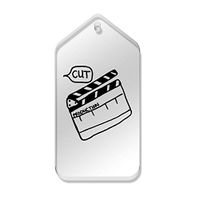 Azeeda 10 x 'Directors Clapper Board' 66mm x 34mm Clear Tags (TG00042039)