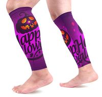 KEAKIA Happy Halloween Calf Compression Sleeves Shin Splint Support Leg Protectors Calf Pain Relief for Running, Cycling, Travel, Sports for Men Women (1 Pair)