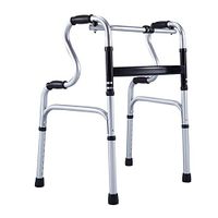 Teerwere Rolling Walker Folding Walker Walking Frames Lightweight Aluminum Foldable Walking Mobility Aid Walking Frame for Elderly Senior Elderly Foldable Super Wide Front Wheel Walker Wit