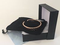 Pure Copper Twisted Bracelet with 6 Therapeutic Magnets for Effective Pain Relief - Carpal Tunnel - RSI - Comes with Free Velvet Pouch, Gift Box and a Clean Cloth
