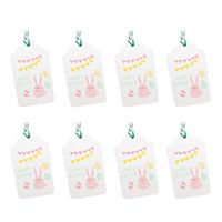 Amosfun Easter Paper Gift Tag Easter Party Card Labels Decor Gift Hanging Tag with Twines Easter Party Favor Supplies Decorations 100PCS