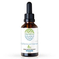 California and Valerian Alcohol A60 Herbal Extract Tincture, Super-Concentrated Organic (California Poppy Herb and Flower (Eschscholzia Californica), Valerian Root (Valeriana Officinalis)) (2 fl oz)