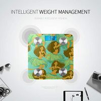 Bluetooth Smart Weight Scale Beautiful Tropical Sexy Grass Skirt Scales Digital Weight Body Fat Composition Monitor Analyzer with Smartphone App for Body Management-396 Lbs