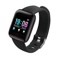 RONSHIN Smart-Watches 116Plus Color Screen Smart Watch Heart Rate Blood Pressure Monitor Pedometer Fitness Tracker Black,for Birthday Gifts