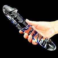 All Natural Mini Small Smooth Double Ended Sided Headed Crystal Clear Glass Stick for Women Men Female Male Beginners MSYS045