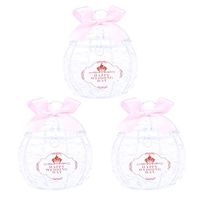 TOYANDONA 6pcs Wedding Party Metal Candy Box Pumpkin Shape Chocolate Boxes Gift Boxes Party Supplies (White Box Pink Bow)