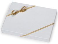 Pack Of 50, 16" Met. Gold Stretch Loops 1/4" Wide Elastic Ribbon w/Bow Great For Jewelry Boxes