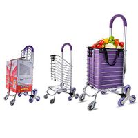 GGYDD Portable Folding Shopping Cart,Lightweight Upright Walker Removable Waterproof Canvas Bag Adult Rollator Mobility Walker-e 35x45x96cm(14x18x38)
